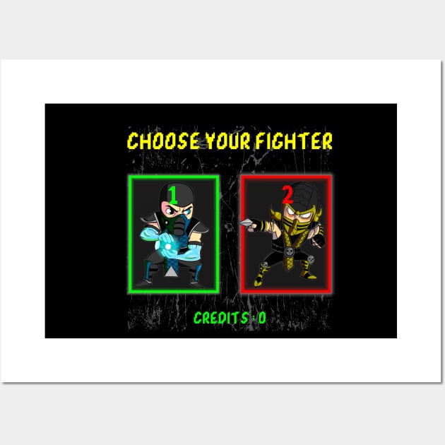 Choose your fighter Mortal Kombat Team Wall Art by Pannolinno